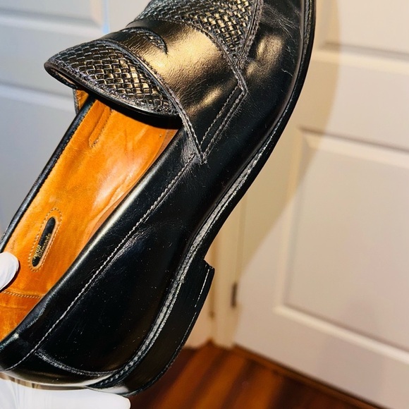 Allen Edmonds Leyland Woven Penny Loafers Split Toe Leather Shoes. - Picture 8 of 12